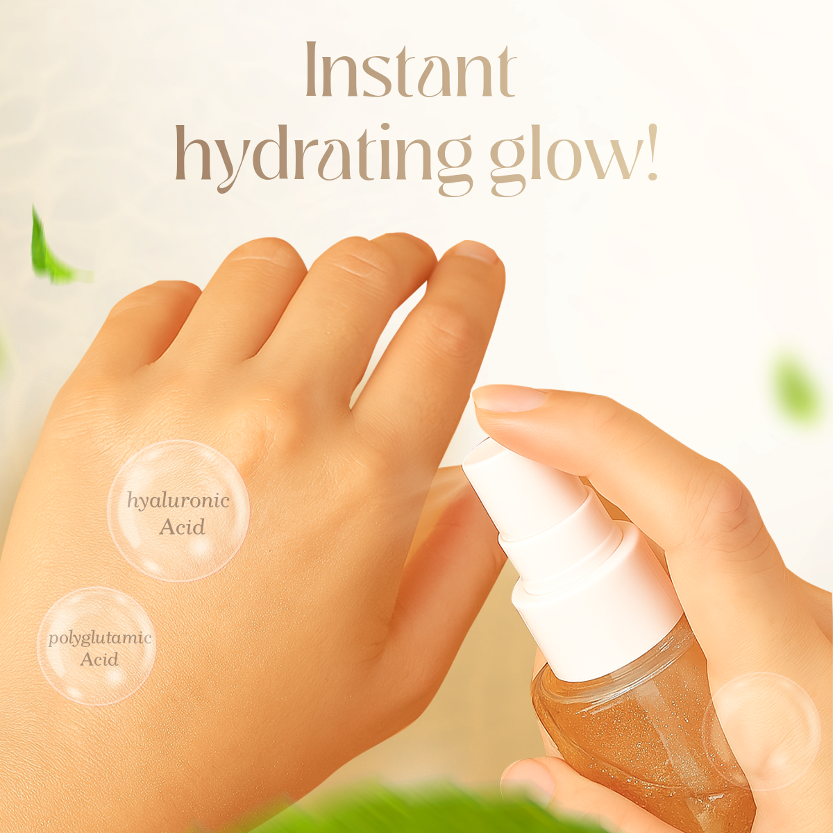 nuvary SPF 50 spray for sun protection & makeup setting