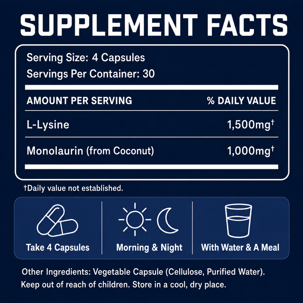 Nuvary® Monolaurin + Lysine Capsules