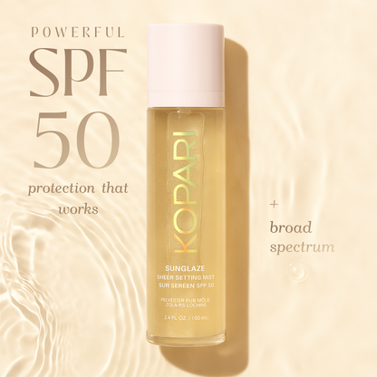 nuvary SPF 50 spray for sun protection & makeup setting